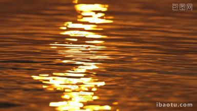 黄昏夕阳金色水面海面太阳倒影